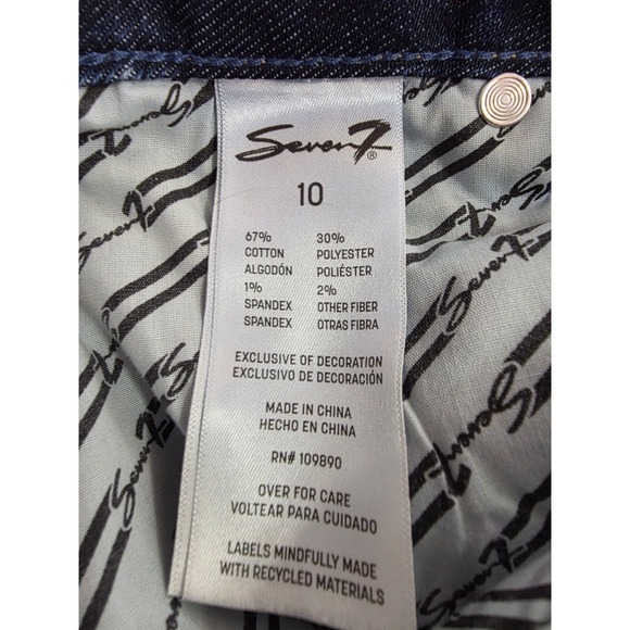 Seven7 Jeans Size 10 Loose Straight Mid Rise Denim Blue Jeans Pre-owned - Picture 15 of 16